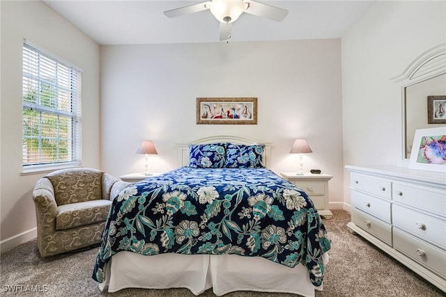 10644 Pelican Preserve Blvd Unit 102, Fort Myers, FL 33913 - bedroom featuring carpet, baseboards, and a ceiling fan