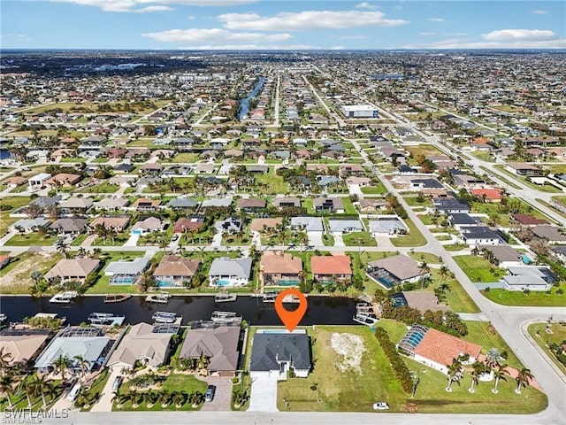 aerial view featuring a residential view