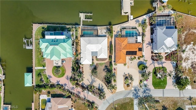 aerial view with a residential view