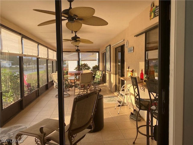 view of sunroom