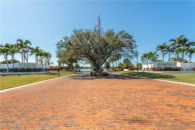 view of street featuring curbs and sidewalks