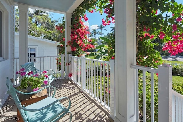 balcony with a porch