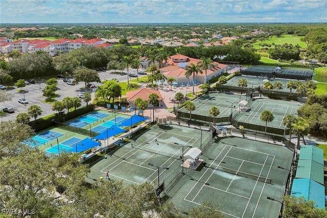 bird's eye view with a residential view