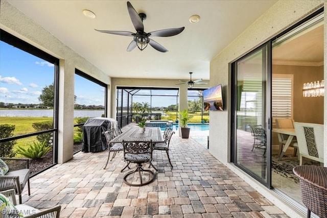 view of sunroom / solarium