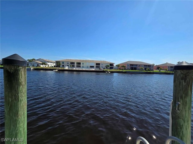 property view of water with a residential view