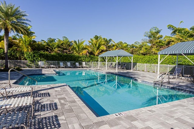 view of pool featuring a patio area