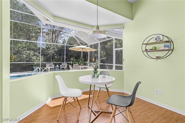 sunroom / solarium with a healthy amount of sunlight