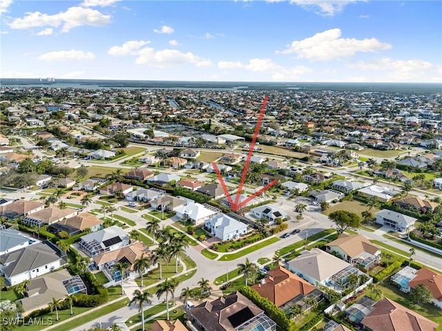 aerial view featuring a residential view