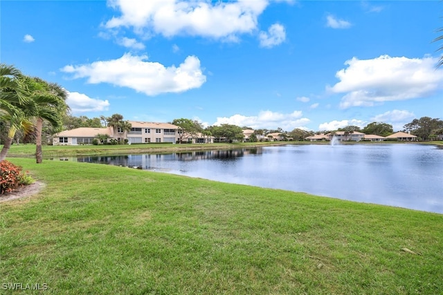 property view of water with a residential view