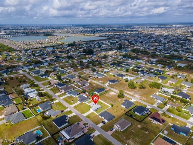 drone / aerial view featuring a residential view