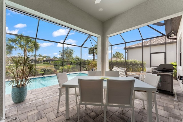 view of sunroom