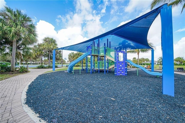 view of community jungle gym