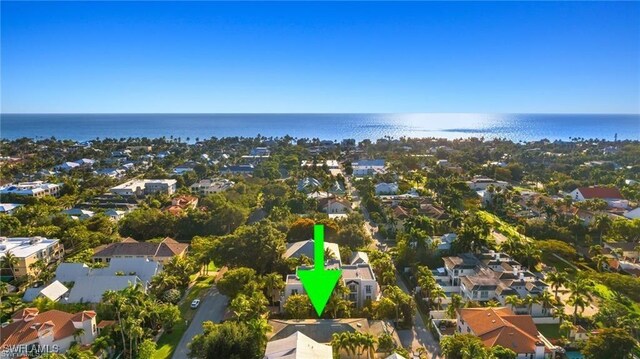 445 3rd Ave S Unit 102, Naples, FL 34102 - aerial view of property and surrounding area featuring nearby suburban area and a nearby body of water