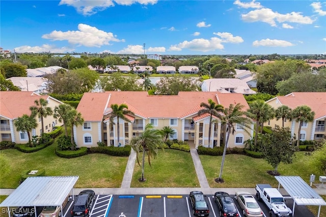 bird's eye view with a residential view