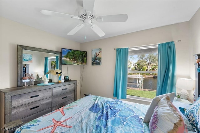 bedroom with ceiling fan