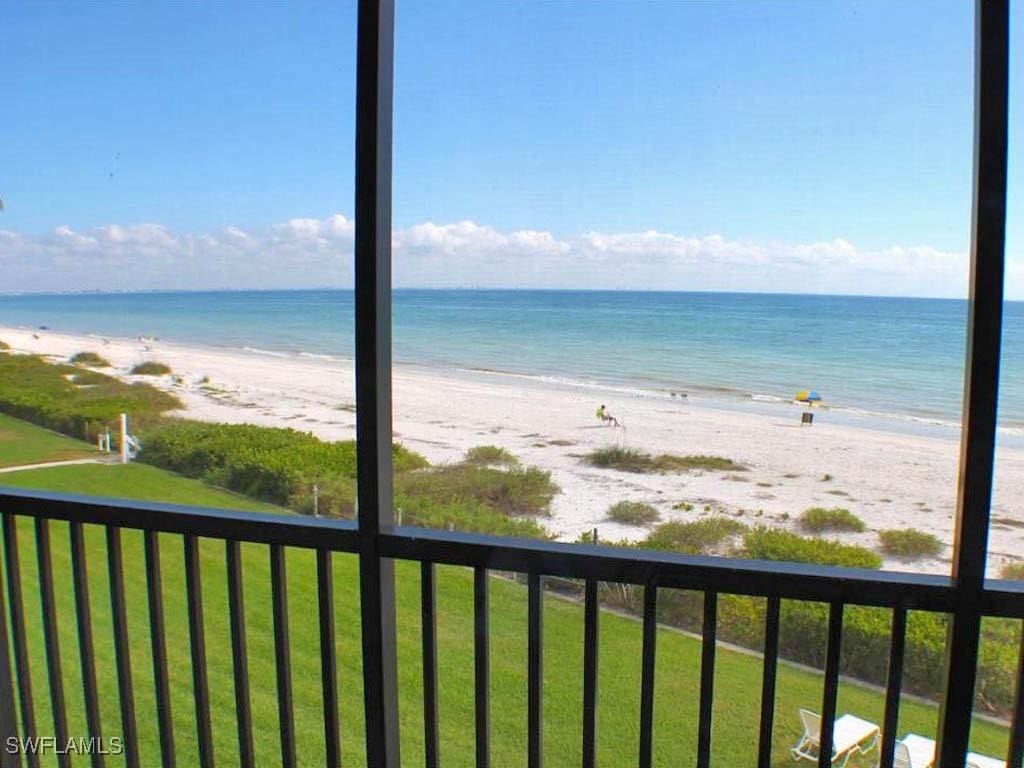 water view with a view of the beach