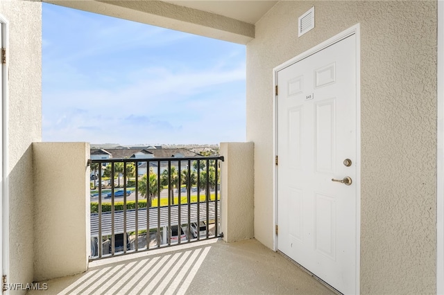 balcony with visible vents