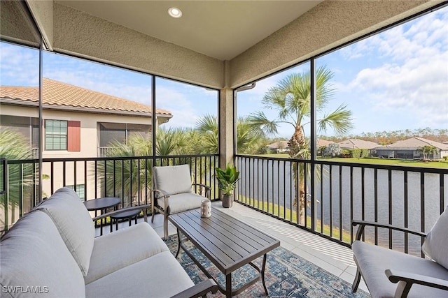 sunroom featuring a wealth of natural light