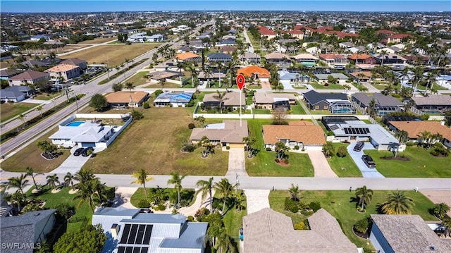 aerial view with a residential view