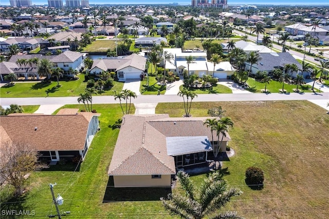 birds eye view of property featuring a residential view