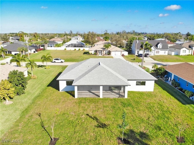 aerial view featuring a residential view