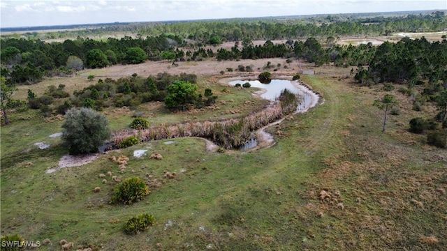 bird's eye view with a rural view