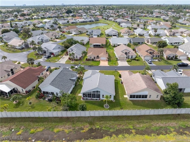 bird's eye view featuring a residential view