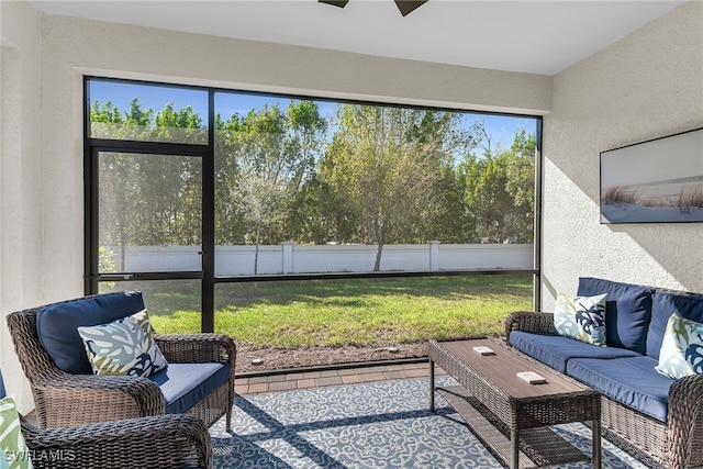 view of sunroom / solarium