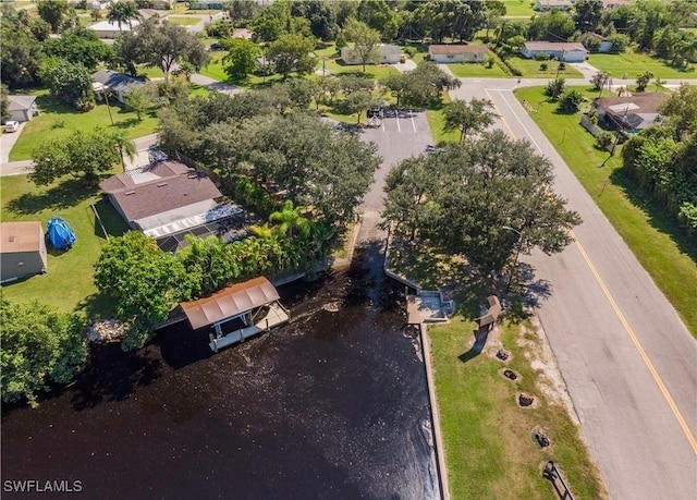 aerial view with a residential view