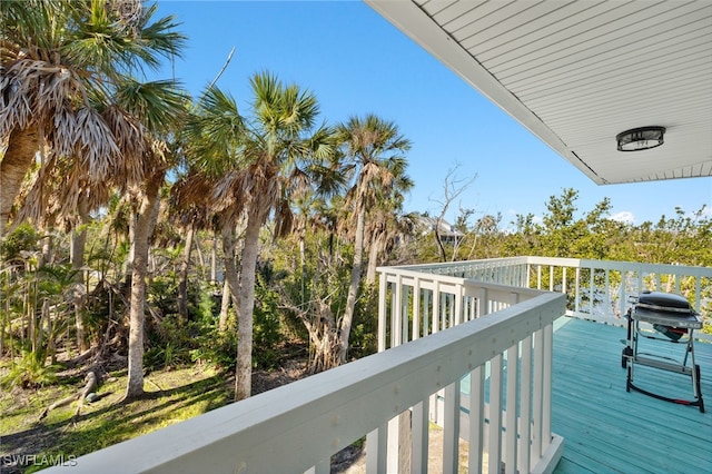 balcony featuring grilling area