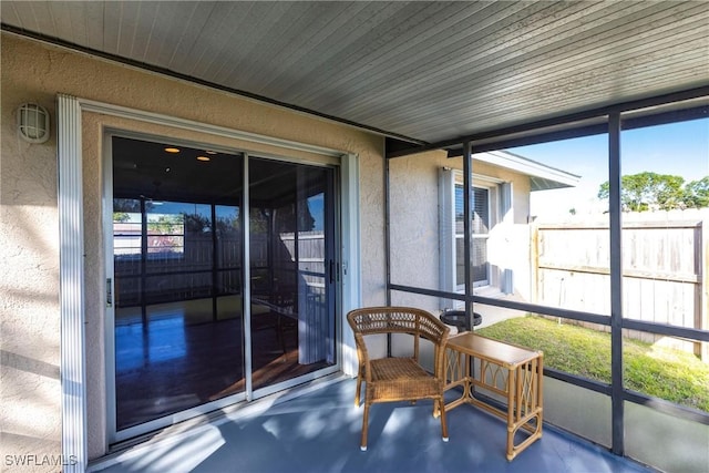 view of sunroom / solarium