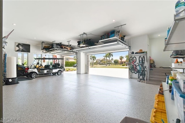 garage with gas water heater