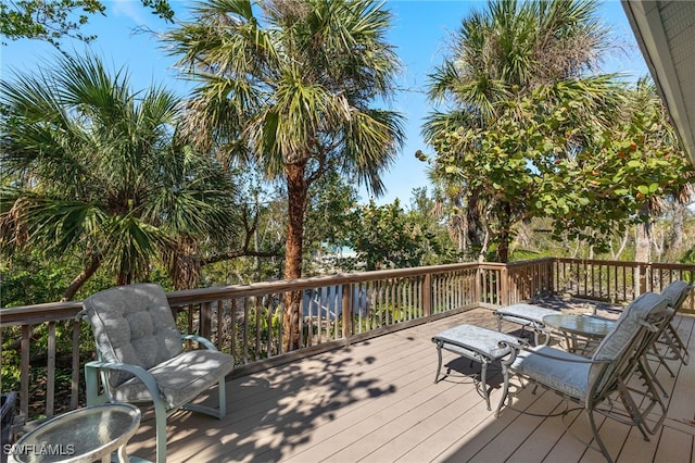 view of wooden deck