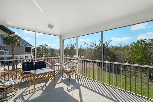 view of sunroom