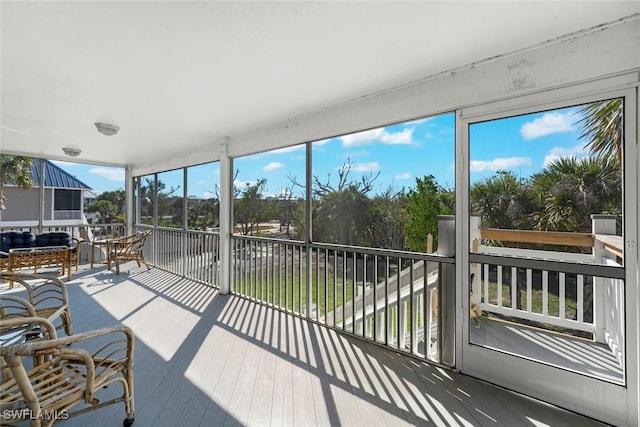 view of sunroom