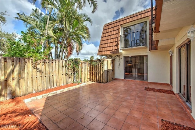 view of patio with fence