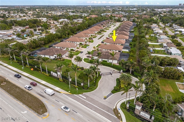 bird's eye view featuring a residential view