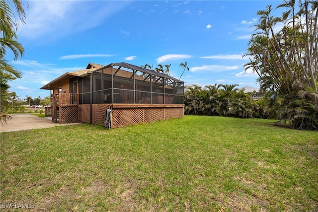 exterior space featuring a lanai