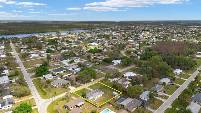 13007 Caribbean Blvd, Fort Myers, FL 33905 - bird's eye view featuring a water view and a residential view