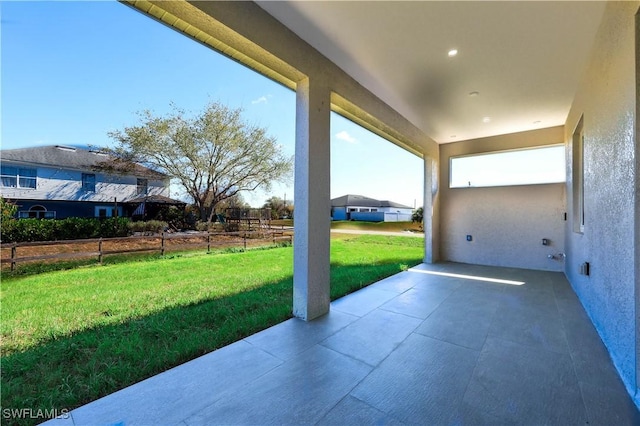 view of patio / terrace with fence