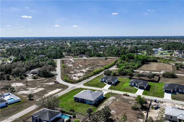 aerial view featuring a residential view