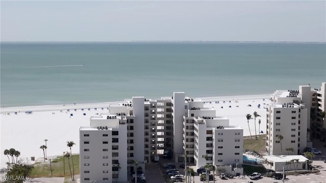 view of building exterior with a water view