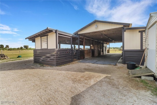 view of stable