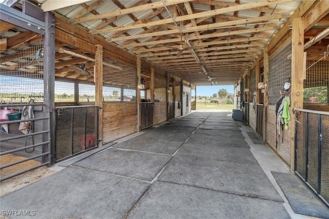 view of horse barn