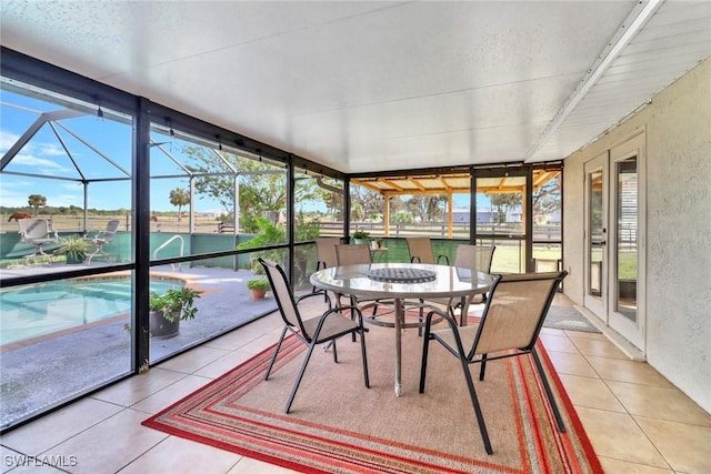 view of sunroom