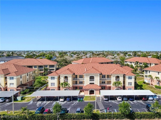 aerial view featuring a residential view