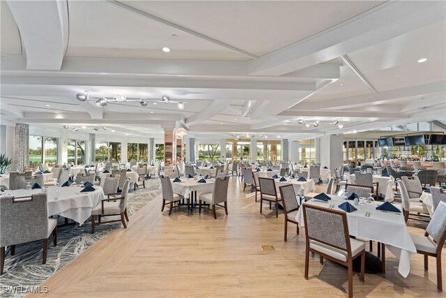 22810 Sago Pointe Dr Unit 2403, Estero, FL 34135 - dining space with healthy amount of natural light, light wood finished floors, and recessed lighting