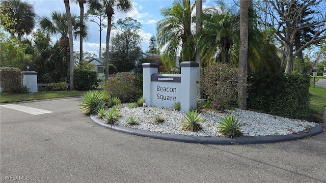 view of community sign