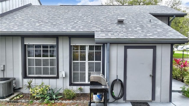 view of outbuilding with central AC unit