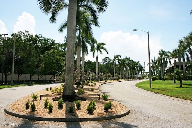 view of road featuring street lighting